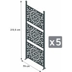 Trigano - Lot de 5 claustras pour carport Libeccio