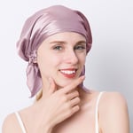 (Yksi kokoTumman violetti) 100 % Natural Mulberry Silk Night Silk Cap unilakka Pure Silk Hair Wrap Sleeping Pipo Naisten Tytölle 19 Äiti