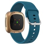 Fitbit Versa 4 / Sense 2 - Silikon armband - Passar till handled 150mm-210mm - Mörkgrön