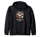 Roses Flowers British Shorthair Mom Zip Hoodie