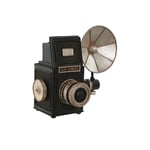 Prydnadsfigur Home ESPRIT Svart Silvrig Kamera Vintage 26 x 16 x 24 cm