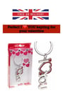 Valentines Day His Her Gift Idea  'I Love You' Key Ring with Heart Mother's Day