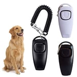 MINAYANLEO 3 Pcs Dog Training Clickers Practical Pet Training Tools with Lanyard Dog Training Whistle Pet Clicker 2-in-1 Trainer for Dogs Cats Birds Puppy Training