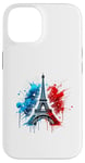 Coque pour iPhone 14 Tour Eiffel: Icône Parisienne revisitée en Clé Street Art