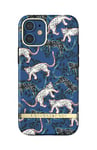 RICHMOND & FINCH Phone Case Compatible with iPhone 12 Mini, Blue Leopard Design, 5.4 Inches, Shockproof, Fully Protective Phone Cover