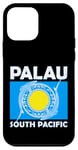 Coque pour iPhone 12 mini Drapeau de Palau Pacifique du Sud Requin Bleu