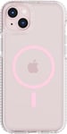 Tech21 Evo Crystal Case for iPhone 15 Plus - Compatible with MagSafe - Impact Protection Case with 15x Military Standard Rating - Pink