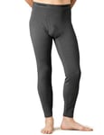 LAPASA Pantalon Thermique Homme Bas Caleçon Long sous-Vêtement Chaud Automne/Hiver M25 S Gris Foncé (1 Pantalon)