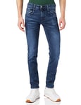 REPLAY Anbass Bio Cotton Clouds Jeans, 7 Dark Blue, 27W / 30L Homme