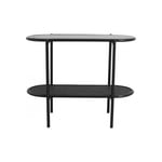 Nordal - Surma Side Table, 2 Shelves, Black