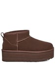 UGG Classic Ultra Mini Platform Boots - Burnt Cedar, Brown, Size 4, Women