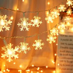 Snowflake Fairy Lights, 6m 40 bitar Batteridrivna LED-lampor