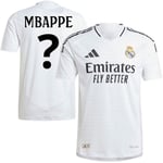 adidas Real Madrid Hemmatröja 2024/25 Authentic Mbappé ? + Champions League Mästare UEFA Foundation Armmärke FÖRBESTÄLLNING - adult IX8095