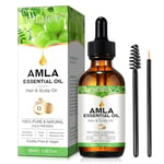 Amla Hair Oil 120ML Huile de Amla Traitement Contre la Perte e Gris de Cheveux 100% Naturel pour la Croissance des Cheveux Fortifie Des Cheveux, Barbe, Cils, Sourcils (2)