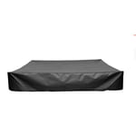 Dammtätt skydd Sandbox Cover Vattentätt Sandlåda Pool Cover black 180x180x20cm