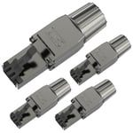 Connecteur RJ45 Sans Outil Cat7, Fiche RJ45 Cat7 Cat6A Blindé, Support POE, Compatible avec le Câble CAT7 CAT6A 23AWG, 10 Gbps 600MHz, Noir, Lot de 4.[G2494]