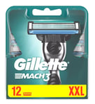 Lot 12 Lames "GILLETTE MACH3" Recharge Rasoir Rasage Gilette Mach 3 Match3 Match