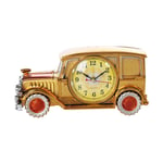 Vintage Voiture Réveil en Plastique Multifonctionnel Bureau Horloge Porte Stylo Rétro Voiture Modèle Nouveauté Décoration Quartz Alarme Bureau