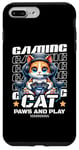 Coque pour iPhone 7 Plus/8 Plus Paws And Play Jeu vidéo chat pour hommes, garçons, femmes, enfants