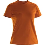 T-Shirt dam jobman - T shirt 5265 practical orange large 100 bomull gråmelerad 85 15 viskos