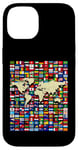 iPhone 14 252 Flags,World Flags,World map with flags. Case