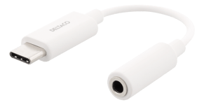 USB-C to 3.5 mm female, 11 cm, retail package, active, white