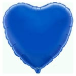 Heart Foil Balloon Helium Birthday Balloons Romantic Valentines Love anniversary balloons Party Decoration 18 inch balloons Blue Color Pack of 2