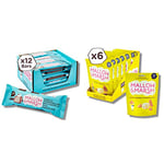 Mallow & Marsh Vanilla Marshmallow Bars - Multipack 12 x 35g & Salted Caramel Marshmallow Sharing Bag - Multipack 6 x 85g