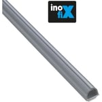 Inofix - Set med 4 Cablefix självhäftande fodral 8 x 7 mm metallic grå