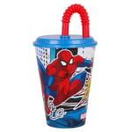 Leksaker Spider-man Spiderman 51330 Mugg med sugrör 430ml Blå