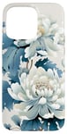 iPhone 15 Pro Max Chinoiserie Floral Artwork Blue and White Lotus Flowers Case