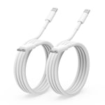 Câble Usb C Vers Lightning 2m, 2 Pack Cable Chargeur Apple Iphone Certifié Mfi Cable De Charge Rapide Compatible Avec Iphone 14/14 Pro/14 Pro Max/14 Plus/13/12/11/Se 2020/Xs Max/8 Plus/Ipad