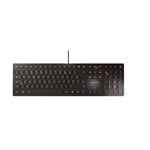 CHERRY KC 6000 SLIM, Ultra-Flat Design Keyboard, Belgian Layout (AZERTY), Wired (USB-A Connection), Quiet, Durable Key Labelling, Black