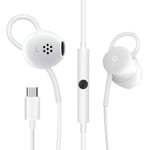 Google Earphones for Audio USB C Official Wire, White