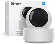 Caméra Surveillance Wifi, 1080P Caméra Dome Ip Intérieur, Détection De Mouvement Et D'Alerte, Audio Bidirectionnel, Vision Nocturne (Blanc)[CAM07221]