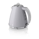 Swan SK19020GRN Retro Jug Kettle, Fast Boil, 360 Degree Base, 1.5L, 3KW, Grey