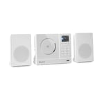 Radio Internet CD Player Bluetooth Player Stereo System DAB+ Alarm Spotify White