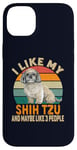 Coque pour iPhone 14 Plus I Like My Shih Tzu Dog And Maybe Like 3 People Rétro Vintage