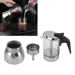 (6 Cups)Electric Stove Moka Pot Healthy Coffee Maker Pot Safety Valve Dual