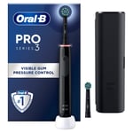 Oral B Pro Series 3 Electric Toothbrush 2 Brush heads + travel case Bl