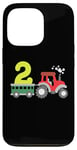 Coque pour iPhone 13 Pro Tracteur agricole 2ème anniversaire 2 ans pour tout-petits garçons enfants