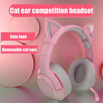 K9 Pink Cat Ear Headphones Gaming Headphones Comfortable With Mic For