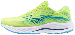 Mizuno Men's Wave Rider 27 Running Shoe, Sharp Green/Navy Peony, 8 UK