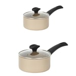 Salter Olympus 16 & 20 cm Saucepan Set With Lids Non-Stick Induction Safe Pots