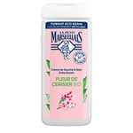 Le Petit Marseillais | Crème de Douche & Bain Extra Douce Fleur de Cerisier Bio (flacon de 650 ml) – Gel douche avec 92% d'ingrédients d'origine naturelle – pH neutre pour la peau et sans colorant