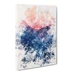 Ravine To The Clouds Watercolour Modern Canvas Wall Art Print Ready to Hang, Framed Picture for Living Room Bedroom Home Office Décor, 30x20 Inch (76x50 cm)