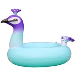 Flotteur de natation Tube tubes de natation anneaux anneau de bain animal piscine gonflable flotte bébé paon dessin animé-90 cm