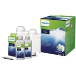 Kit d'entretien Détartrage - PHILIPS - CA6706/10 - Protège les machines espresso - Eau filtrée BRITA INTENZA+