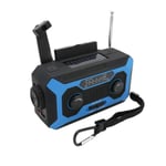 Emergency Solar Radio, Survival Hand Crank Dynamo Wind Up AM FM Weather Radio Portable with Bright Flashlight Kit, SOS Alarm, Reading Lamp, Headphone Audio, Built-in 2000mAh Power Bank for Cellphone