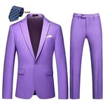 Costume Homme Uni 3 Pièces De Slim Fête Soirée Mariage Business Fit Grande Vêtements Masculin Wz227